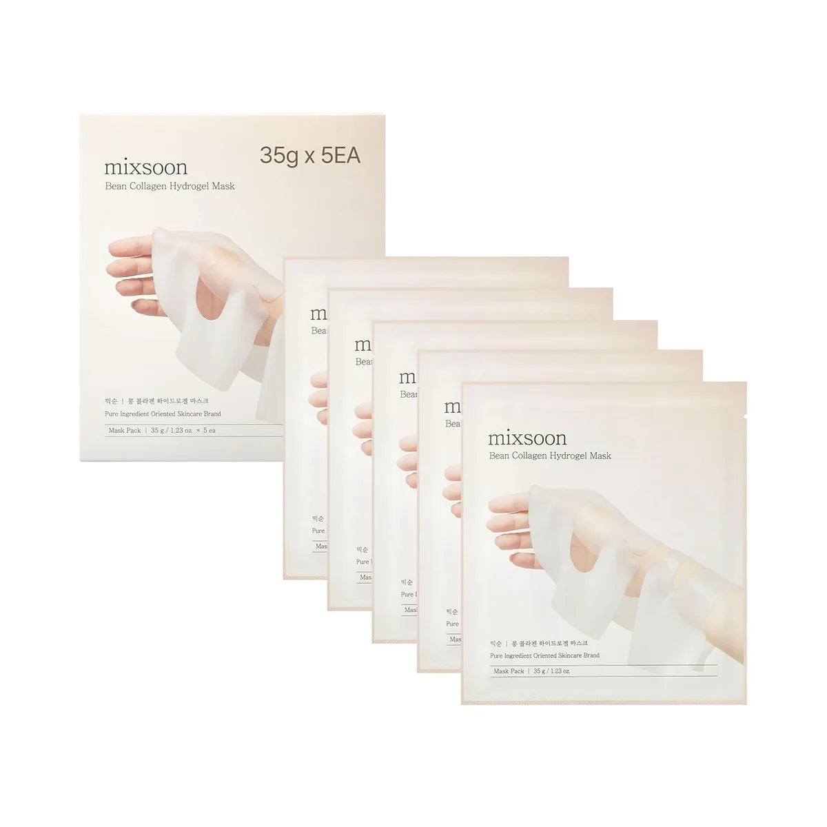 mixsoon - Bean Collagen Hydrogel Mask  5x
